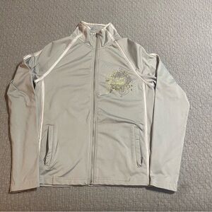 BCBGMaxAzria Light Gray Full-Zip Jacket